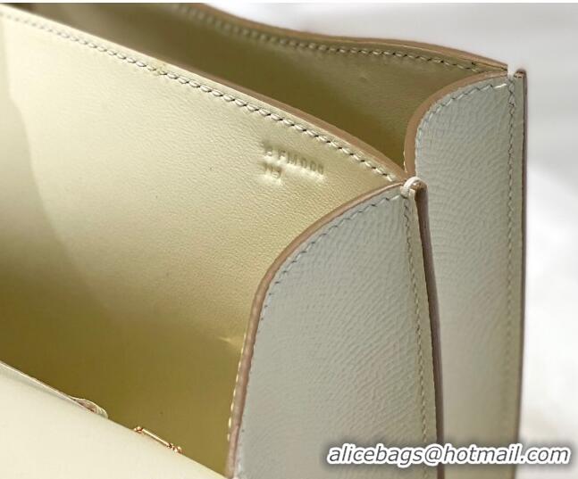 Top Quality Hermes Classic Constance Bag 23cm in Epsom Leather H3038 Cream White/Gold 2023