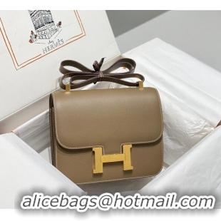 Inexpensive Hermes Classic Constance Bag 23cm in Epsom Leather H3038 Elephant Grey/Gold 2023