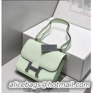 Well Crafted Hermes Constance Bag 23cm in Epsom Leather with Mirror H3038 Bubble Green/Silver 2023 ( Half Handmade)