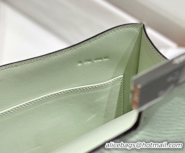 Well Crafted Hermes Constance Bag 23cm in Epsom Leather with Mirror H3038 Bubble Green/Silver 2023 ( Half Handmade)