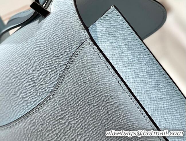 Top Quality Hermes Constance Bag 23cm in Epsom Leather with Mirror H3038 Grail Blue/Silver 2023 NEW ( Half Handmade)