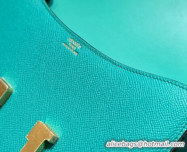 Top Design Hermes Constance Bag 23cm in Epsom Leather with Mirror H3038 Verona Green/Gold 2023 NEW ( Half Handmade)