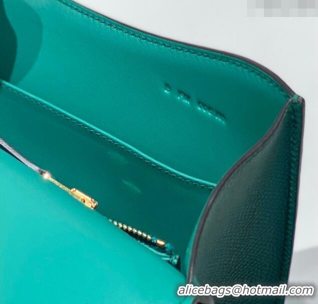 Top Design Hermes Constance Bag 23cm in Epsom Leather with Mirror H3038 Verona Green/Gold 2023 NEW ( Half Handmade)