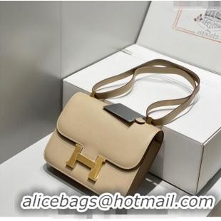 Best Price Hermes Constance Bag 23cm in Epsom Leather with Mirror H3038 Coat Grey/Gold 2023 NEW ( Half Handmade)