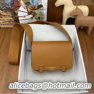 Best Quality Hermes Geta Bag in Chevre Mysore Leather H2903 Caramel 2023(All Handmade)