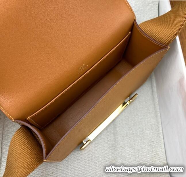 Best Quality Hermes Geta Bag in Chevre Mysore Leather H2903 Caramel 2023(All Handmade)