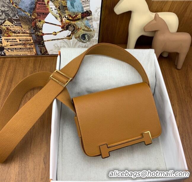 Best Quality Hermes Geta Bag in Chevre Mysore Leather H2903 Caramel 2023(All Handmade)