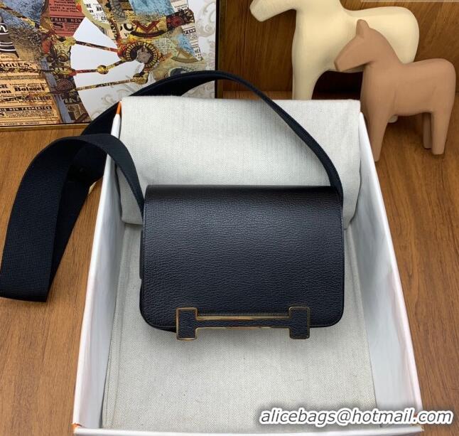 Top Quality Hermes Geta Bag in Chevre Mysore Leather H2903 Black 2023 (All Handmade)