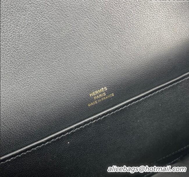 Top Quality Hermes Geta Bag in Chevre Mysore Leather H2903 Black 2023 (All Handmade)