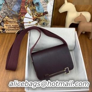 Well Crafted Hermes Geta Bag in Chevre Mysore Leather H2903 Deep Red 2023(All Handmade)