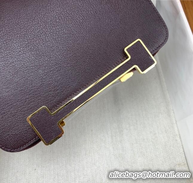 Well Crafted Hermes Geta Bag in Chevre Mysore Leather H2903 Deep Red 2023(All Handmade)