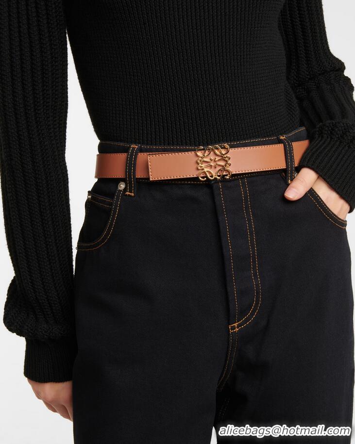 ​Trendy Design Loewe Reversible Anagram Belt In Smooth Calfskin L8412 Brown