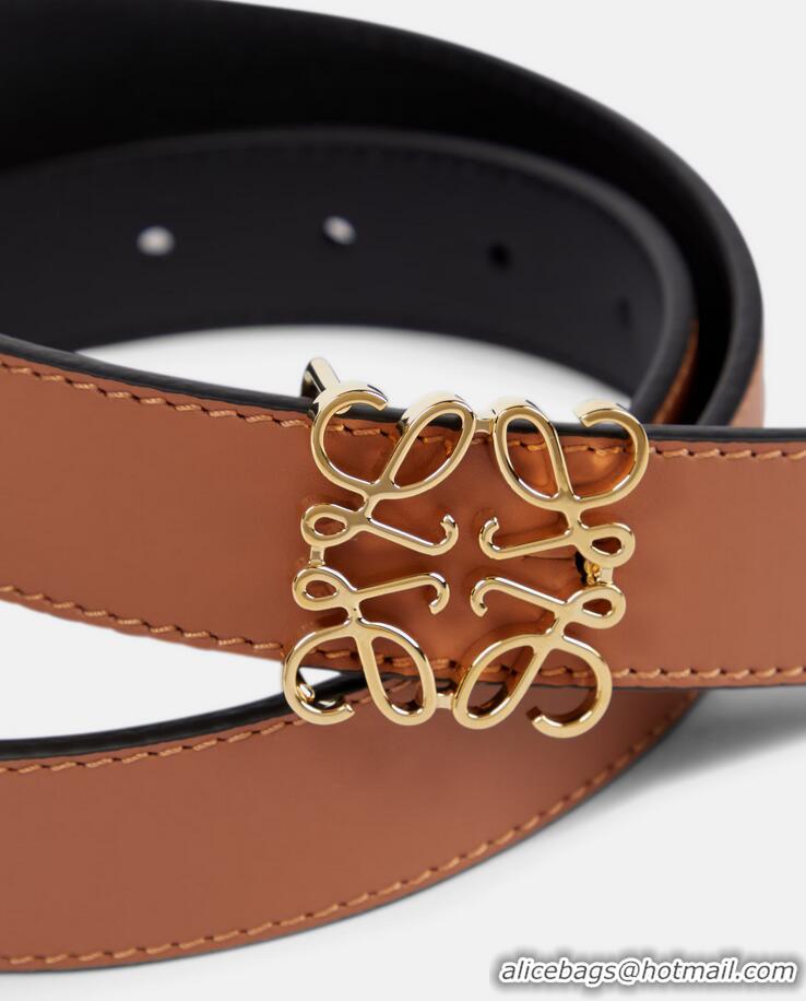 ​Trendy Design Loewe Reversible Anagram Belt In Smooth Calfskin L8412 Brown