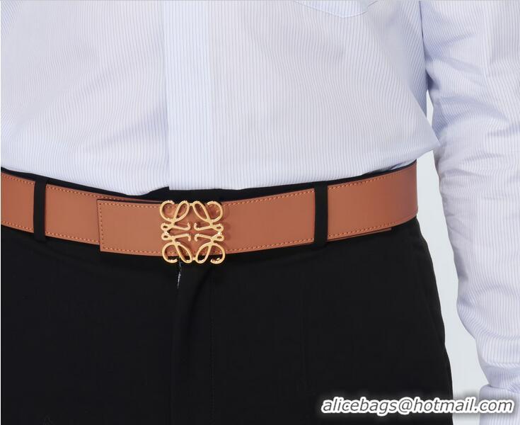 ​Trendy Design Loewe Reversible Anagram Belt In Smooth Calfskin L8412 Brown