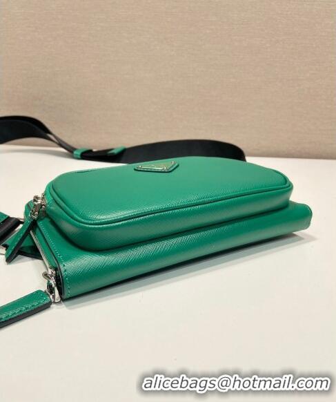 Top Quality Prada Saffiano Leather Belt bag 2VH156 Green 2023