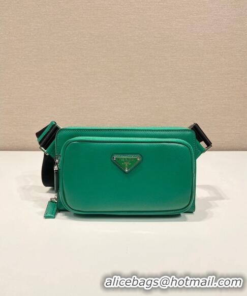 Top Quality Prada Saffiano Leather Belt bag 2VH156 Green 2023