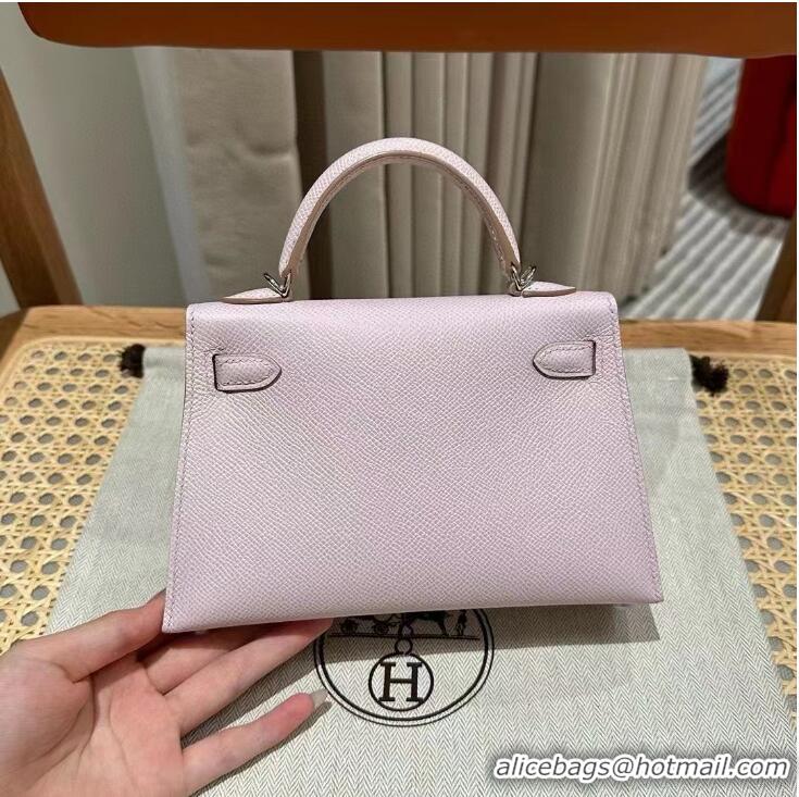 Famous Brand Hermes Kelly Mini Bag 20cm in Togo Calfskin H20 Light Pink 2023