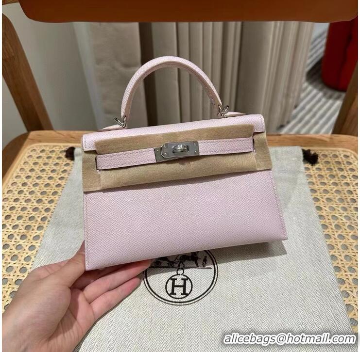 Famous Brand Hermes Kelly Mini Bag 20cm in Togo Calfskin H20 Light Pink 2023