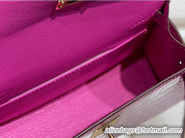 Buy Discount Hermes Mini Kelly II Bag 19cm in Crocodile Embossed Leather H19 Arabian Nights Purple 2023