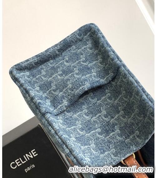 Best Design Celine Small Cabas Thais Tote Bag in 199162 Denim Blue 2024