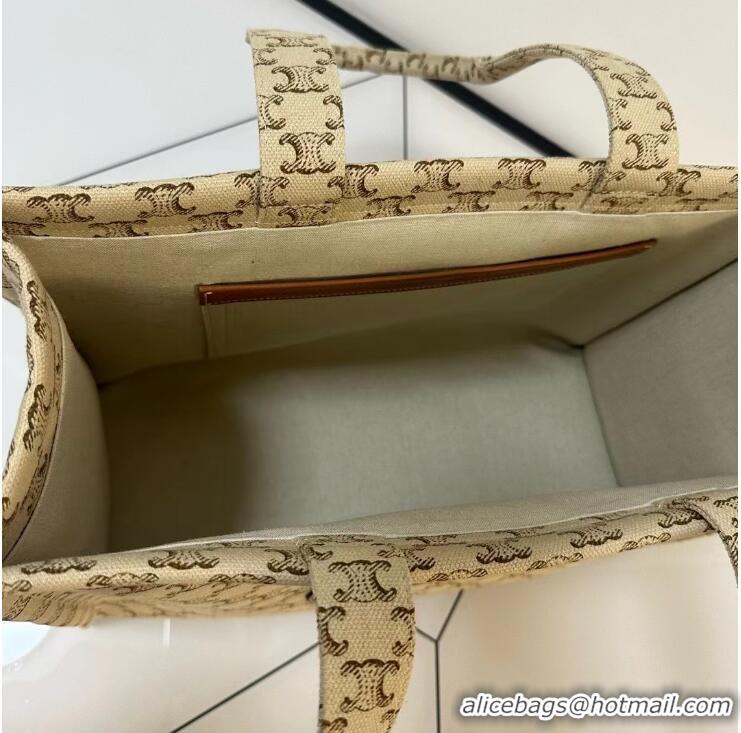 Famous Brand Celine Large Cabas Thais Tote Bag in Canvas Textile C99161 2024