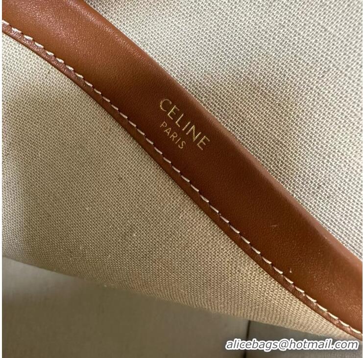 Famous Brand Celine Large Cabas Thais Tote Bag in Canvas Textile C99161 2024