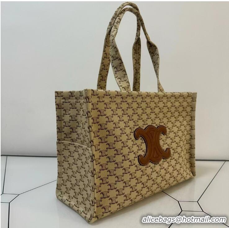 Famous Brand Celine Large Cabas Thais Tote Bag in Canvas Textile C99161 2024