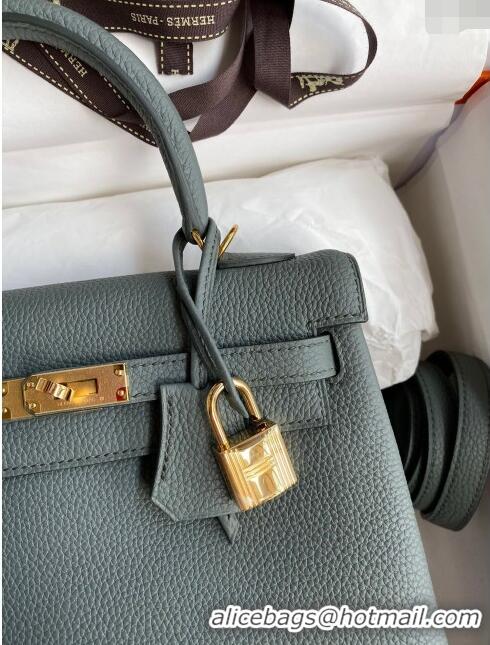 Most Popular Hermes Kelly 25/28cm Bag in Original Togo Leather K2528 Almond/Gold 2024 (Half Handmade)