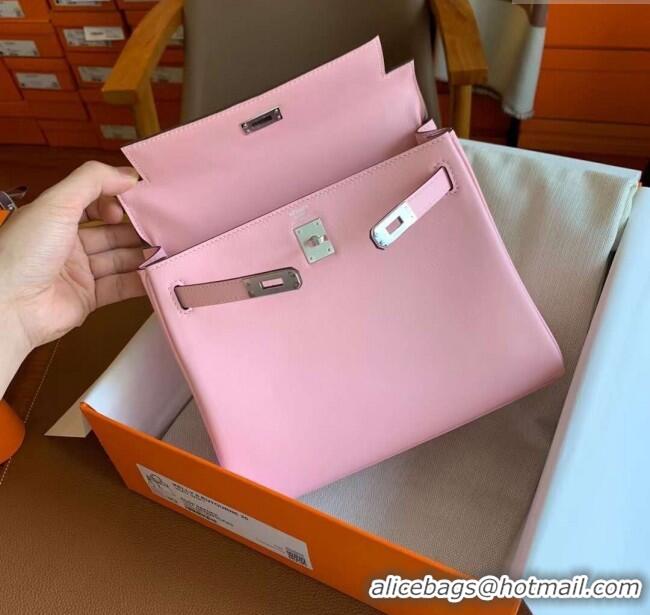 Stylish Grade Hermes Kelly 25/28cm Bag in Original Togo Leather K2528 Rosy/Gold 2024 (Half Handmade)