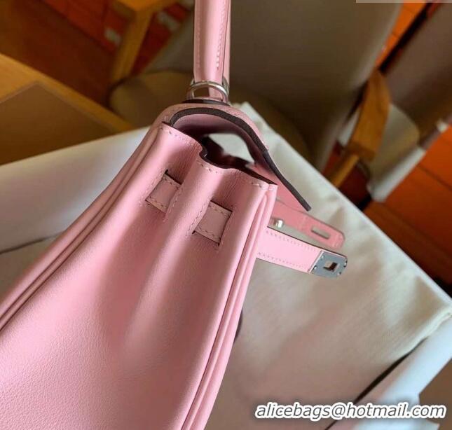 Stylish Grade Hermes Kelly 25/28cm Bag in Original Togo Leather K2528 Rosy/Gold 2024 (Half Handmade)