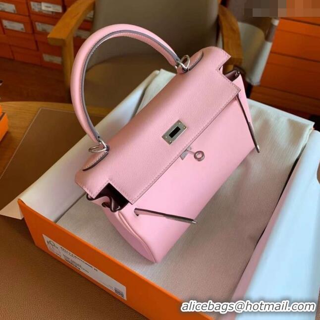 Stylish Grade Hermes Kelly 25/28cm Bag in Original Togo Leather K2528 Rosy/Gold 2024 (Half Handmade)