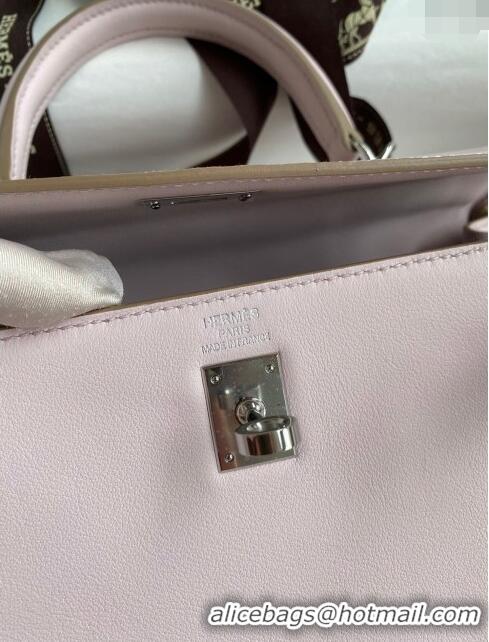 Super Quality Hermes Kelly 25/28 Bag in Original Swift Leather K2528 Fantasy Violet/Silver 2024 (Full Handmade)