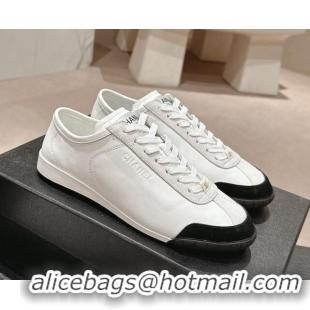 Trendy Design Chanel Calfskin & Suede Sneakers G45714 White 424151