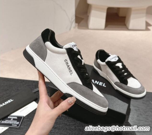 Top Grade Chanel Suede Sneakers Grey/Other 424153