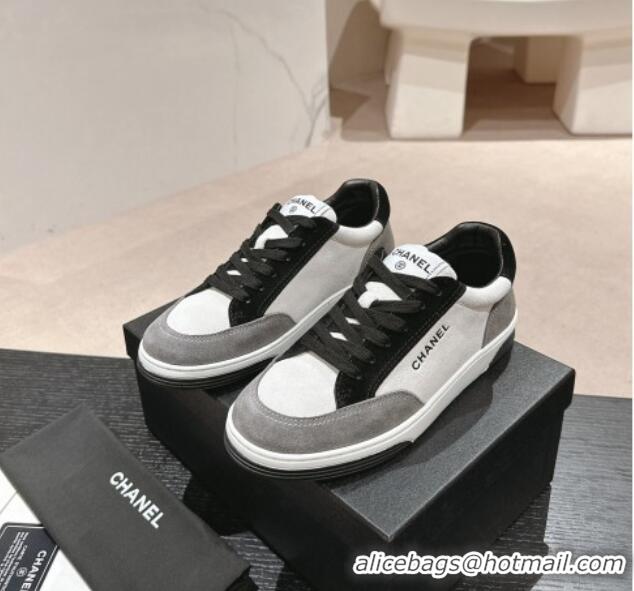 Top Grade Chanel Suede Sneakers Grey/Other 424153