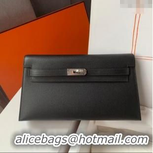 Best Price Hermes Kelly Elan Bag in Madame Leather 2201 Black/Silver 2024(Half Handmade)