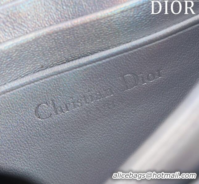 Well Crafted Dior My Dior Mini Bag in Cannage Metalica Lambskin 0980 Silver 2024