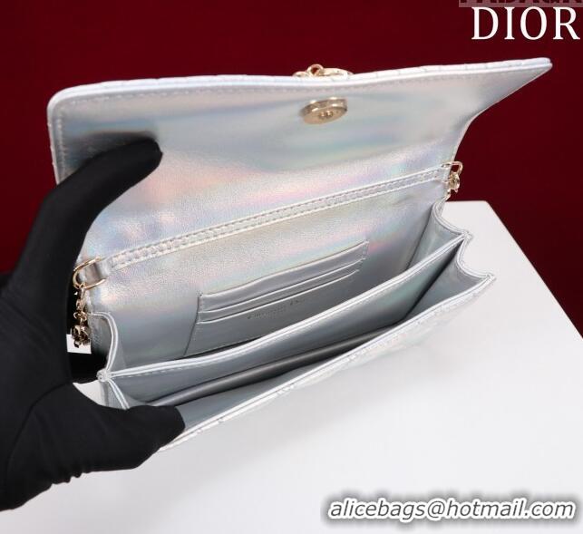 Top Quality Dior My Dior Mini Bag in Cannage Metalic Lambskin 0980 Silver/Gold 2024