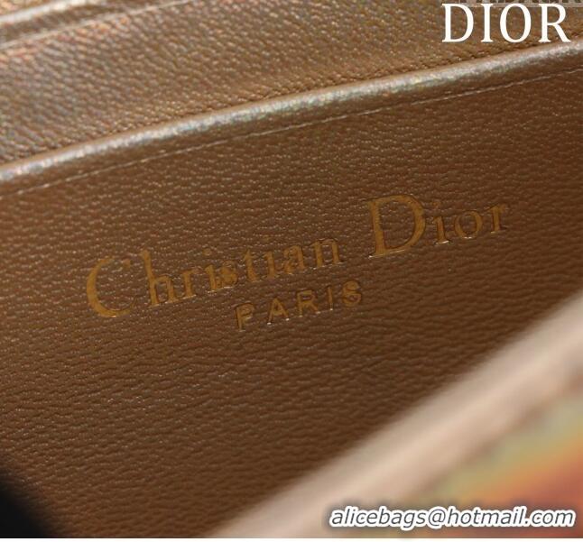 Best Grade Dior My Dior Mini Bag in Cannage Metalic Lambskin 0980 Gold 2024