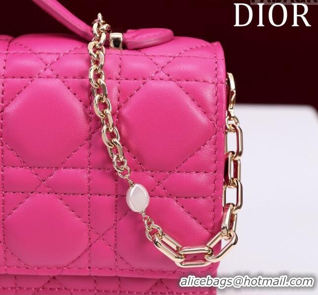 Pretty Style Dior My Dior Mini Bag in Cannage Lambskin 0980 Rosy 2024