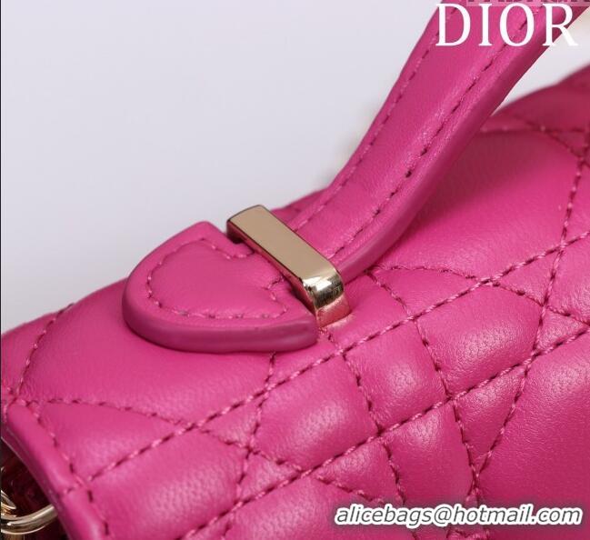 Pretty Style Dior My Dior Mini Bag in Cannage Lambskin 0980 Rosy 2024