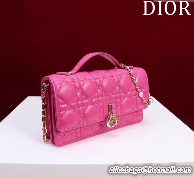 Pretty Style Dior My Dior Mini Bag in Cannage Lambskin 0980 Rosy 2024