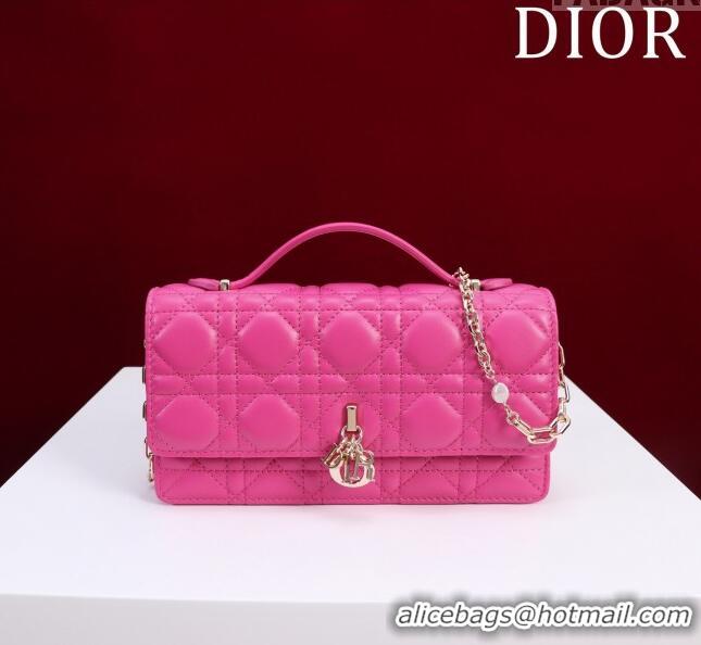 Pretty Style Dior My Dior Mini Bag in Cannage Lambskin 0980 Rosy 2024