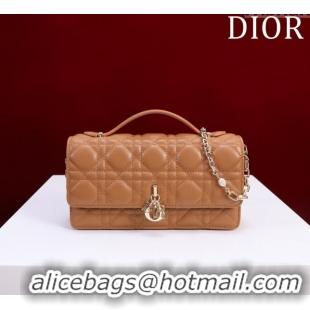 Promotional Dior My Dior Mini Bag in Cannage Lambskin 0980 Brown 2024