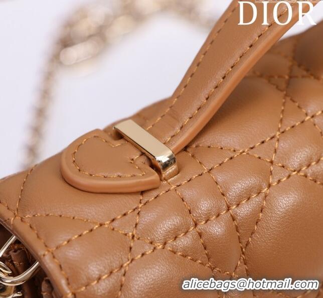 Promotional Dior My Dior Mini Bag in Cannage Lambskin 0980 Brown 2024