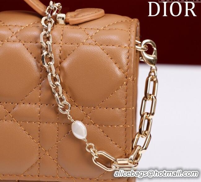 Promotional Dior My Dior Mini Bag in Cannage Lambskin 0980 Brown 2024