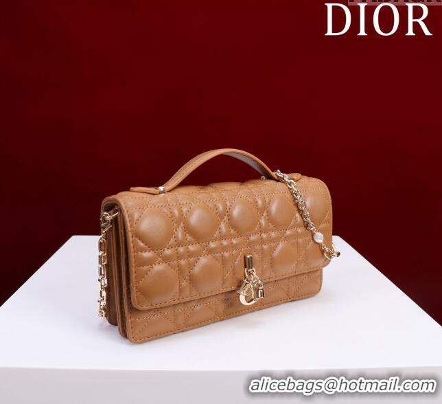 Promotional Dior My Dior Mini Bag in Cannage Lambskin 0980 Brown 2024