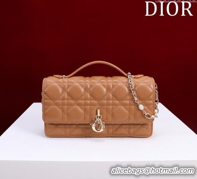 Promotional Dior My Dior Mini Bag in Cannage Lambskin 0980 Brown 2024