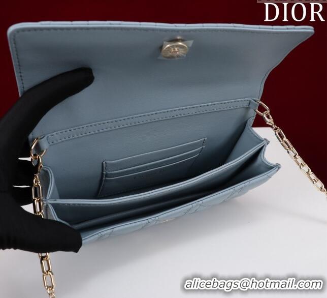 New Design Dior My Dior Mini Bag in Cannage Lambskin 0980 Blue 2024