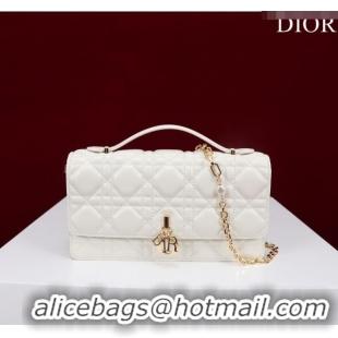 Popular Style Dior My Dior Mini Bag in Black Cannage Lambskin 0980 White 2024